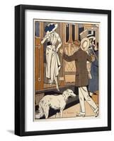 Lady is Welcomed as She Arrives at a Station-Ed Touraine-Framed Art Print