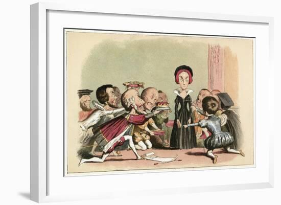 Lady Jane Dudley Pressed to Accept the Crown-Richard Doyle-Framed Giclee Print