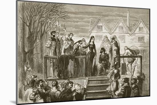 Lady Jane Grey at the Place of Execution, Engraved by Butterworth and Heath-James Godwin-Mounted Premium Giclee Print