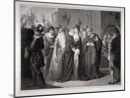 Lady Jane Grey Being Led to Her Execution at the Tower of London, 1554-Mountague Tomkins-Mounted Giclee Print