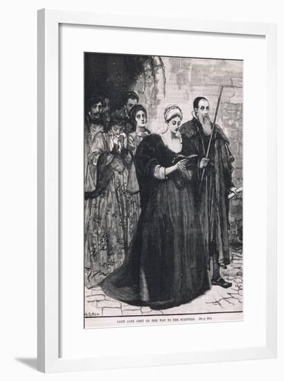 Lady Jane Grey on Her Way to the Scaffold 1554-Mary L. Gow-Framed Giclee Print