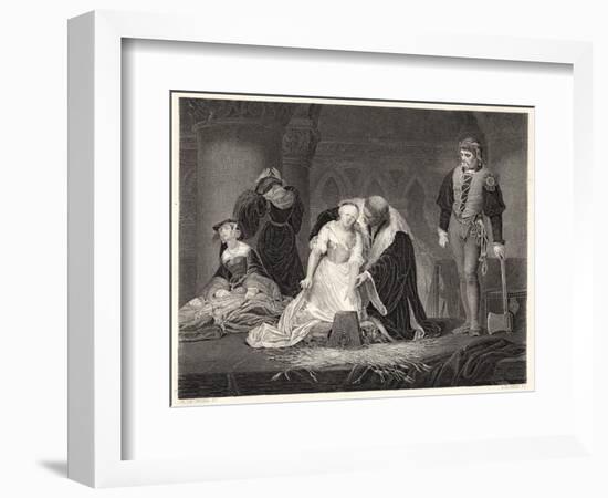 Lady Jane Grey Queen for Nine Days is Beheaded at the Tower of London on Charges of Treason-Harry Payne-Framed Art Print