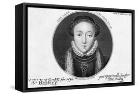 Lady Jane Grey, Queen of England-J Basire-Framed Stretched Canvas