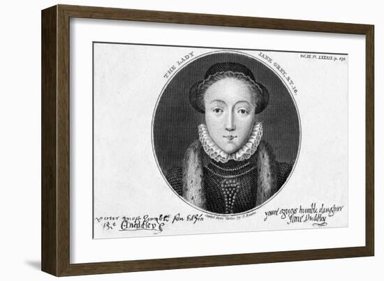 Lady Jane Grey, Queen of England-J Basire-Framed Giclee Print