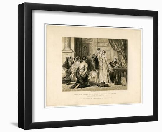 Lady Jane Grey's Reluctance to Accept the Crown-Herbert Bourne-Framed Giclee Print