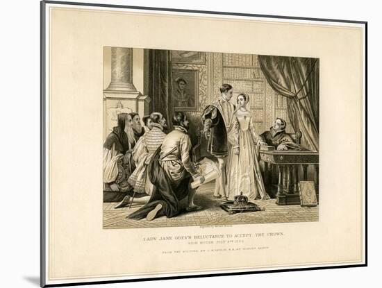 Lady Jane Grey's Reluctance to Accept the Crown-Herbert Bourne-Mounted Giclee Print