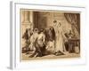 Lady Jane Greys Reluctance to Accept the Crown Pictured Here with Lord Guildford Dudley Her Husband-Herbert Bourne-Framed Art Print