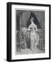 Lady Laces up Her Corset at the Back-Alphonse Leon Noel-Framed Art Print