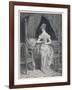 Lady Laces up Her Corset at the Back-Alphonse Leon Noel-Framed Art Print