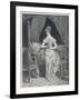 Lady Laces up Her Corset at the Back-Alphonse Leon Noel-Framed Art Print