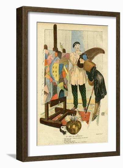 Lady Likes a Painting-Georges Leonnec-Framed Art Print