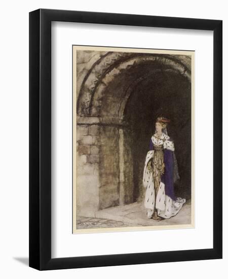 Lady Lionesse-Arthur Rackham-Framed Art Print