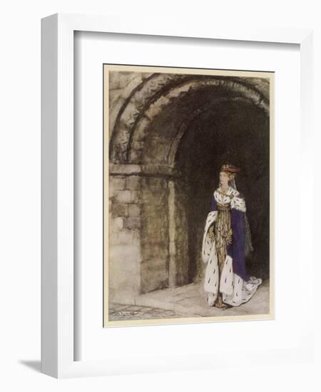 Lady Lionesse-Arthur Rackham-Framed Art Print