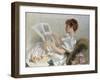 Lady Looking at Drawings, 1894-Adolfo Belimbau-Framed Giclee Print