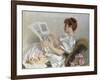 Lady Looking at Drawings, 1894-Adolfo Belimbau-Framed Giclee Print