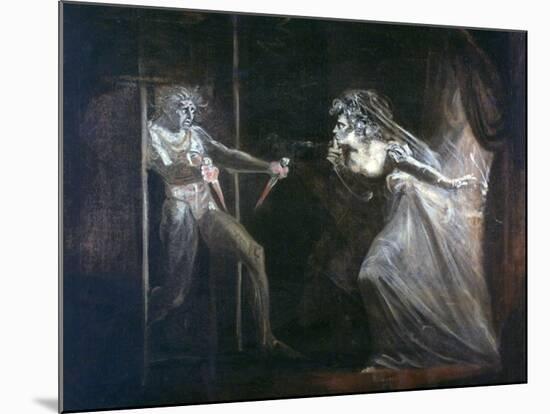 Lady Macbeth Seizing the Daggers, Exhibited 1812-Henry Fuseli-Mounted Giclee Print
