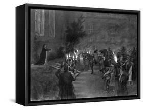 Lady Macbeth Welcomes King Duncan at the Gates of Macbeth's Castle, 1909-J Simont-Framed Stretched Canvas