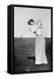 Lady Margaret Scott (1875-1938) Showing Her Graceful But Powerful Swing, Winner of the First…-null-Framed Stretched Canvas