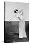 Lady Margaret Scott (1875-1938) Showing Her Graceful But Powerful Swing, Winner of the First…-null-Stretched Canvas