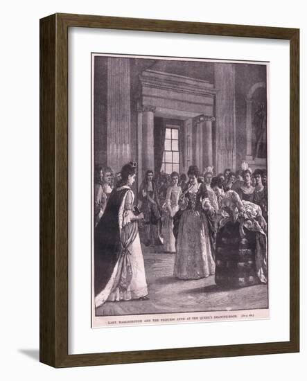 Lady Marlborough and the Princess Anne at the Queen's Drawing Room Ad 1692-Walter Stanley Paget-Framed Giclee Print