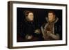 Lady Mary Neville and Her Son Gregory Fiennes, 10th Baron Dacre, 1559-Hans Eworth-Framed Giclee Print