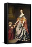 Lady Mary Villiers (1622-85) and Mrs Gibson-Sir Anthony Van Dyck-Framed Stretched Canvas