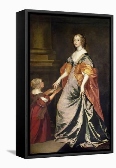 Lady Mary Villiers (1622-85) and Mrs Gibson-Sir Anthony Van Dyck-Framed Stretched Canvas