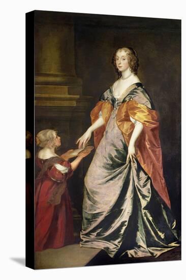 Lady Mary Villiers (1622-85) and Mrs Gibson-Sir Anthony Van Dyck-Stretched Canvas