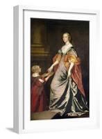 Lady Mary Villiers (1622-85) and Mrs Gibson-Sir Anthony Van Dyck-Framed Giclee Print