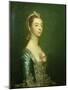 Lady North in a Blue and White Dress, 1757-Sir Joshua Reynolds-Mounted Giclee Print