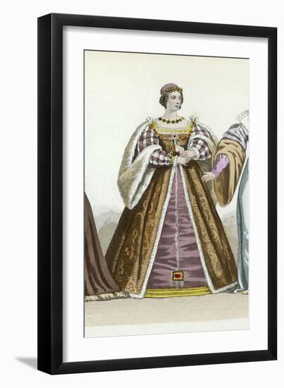 Lady of 1530-Marie Denne-Banon Challamel-Framed Art Print