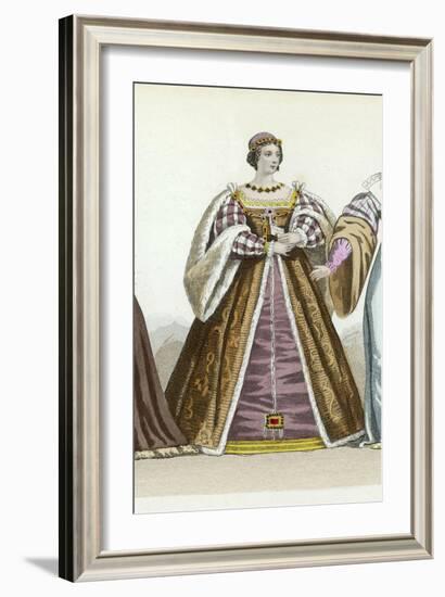 Lady of 1530-Marie Denne-Banon Challamel-Framed Art Print