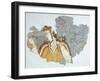 Lady of Court, Fresco from Mycenae Palace-null-Framed Giclee Print