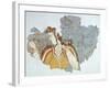 Lady of Court, Fresco from Mycenae Palace-null-Framed Giclee Print