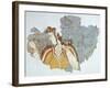 Lady of Court, Fresco from Mycenae Palace-null-Framed Giclee Print