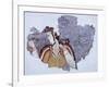 Lady of Court, Fresco from Mycenae Palace-null-Framed Giclee Print