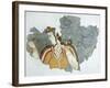 Lady of Court from Mycenae Palace, Greece, Mycenaean Civilization, 13th Century BC-null-Framed Giclee Print