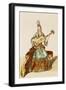 Lady of Quality Playing the Guitar, Fashion Plate, circa 1695-Nicolas Bonnart-Framed Giclee Print