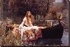 Lady of Shalott-John William Waterhouse-Stretched Canvas