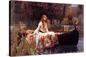 Lady of Shalott-John William Waterhouse-Stretched Canvas