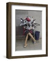 Lady of the Gulls-Banksy-Framed Giclee Print