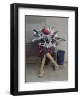 Lady of the Gulls-Banksy-Framed Giclee Print