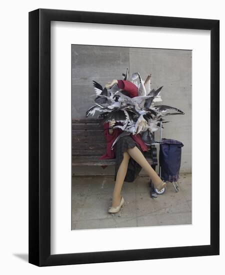 Lady of the Gulls-Banksy-Framed Giclee Print