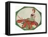 Lady on a Lobster-null-Framed Stretched Canvas
