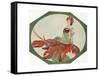 Lady on a Lobster-null-Framed Stretched Canvas