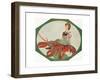 Lady on a Lobster-null-Framed Giclee Print