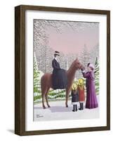 Lady on Horseback-Peter Szumowski-Framed Premium Giclee Print