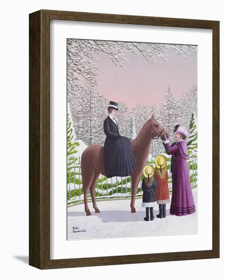 Lady on Horseback-Peter Szumowski-Framed Premium Giclee Print