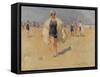 Lady on the Beach at Viareggio-Isaac Isra?ls-Framed Stretched Canvas