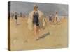 Lady on the Beach at Viareggio-Isaac Isra?ls-Stretched Canvas